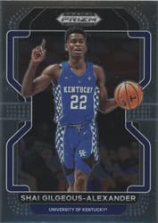 2022 Panini Prizm Draft Picks Base Set Shai Gilgeous-Alexander #43 card