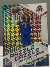 2024-25 Panini Mosaic Razzle Dazzle Shai Gilgeous-Alexander #9 card