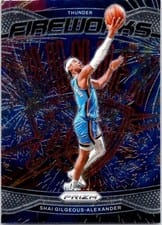 2024-25 Panini Prizm Fireworks Shai Gilgeous-Alexander #22 card