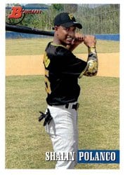 2021 Bowman Heritage Base Set Shalin Polanco #171 card