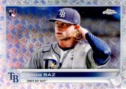 2022 Topps Chrome Logofractor Edition Base Set Shane Baz #8b card