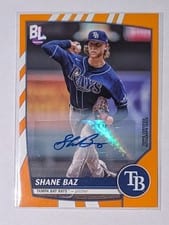 2023 Topps Big League Electric Orange Autographs Shane Baz #123 card