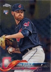 2018 Topps Chrome Update Base Set Shane Bieber #HMT59 card