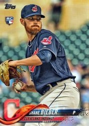 2018 Topps Update Base Set Shane Bieber #US198 card