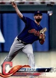 2018 Topps Update Base Set Shane Bieber #US198b card