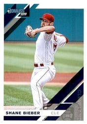 2019 Donruss Base Set Shane Bieber #107 card