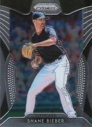 2019 Panini Prizm Base Set Shane Bieber #74 card