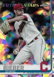 2019 Topps Chrome Sapphire Edition Base Set Shane Bieber #271 card