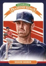 2020 Donruss Base Set Shane Bieber #18 card