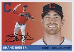 2020 Topps Archives Base Set Shane Bieber #36 card