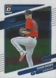 2021 Donruss Optic Base Set Shane Bieber #185 card