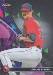 2021 Finest Base Set Shane Bieber #98 card