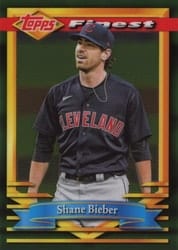 2021 Finest Flashbacks Base Set Shane Bieber #2 card