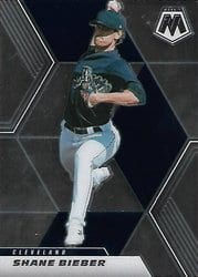 2021 Panini Mosaic Base Set Shane Bieber #80 card