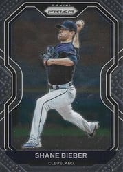 2021 Panini Prizm Base Set Shane Bieber #166 card