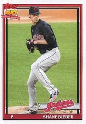 2021 Topps Archives Base Set Shane Bieber #183 card
