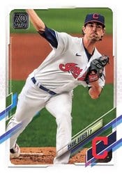 2021 Topps Base Set Shane Bieber #523 card
