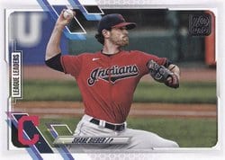 2021 Topps Base Set Shane Bieber #72 card