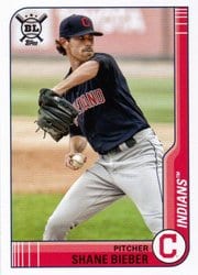 2021 Topps Big League Base Set Shane Bieber #177 card