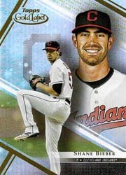 2021 Topps Gold Label Base Set Shane Bieber #16 card