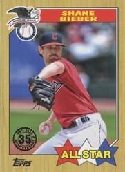 2022 Topps 1987 Topps Baseball All-Stars Shane Bieber #87AS-42 card