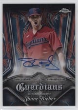 2022 Topps Chrome Pinstriped Autographs Shane Bieber #PA-SB card