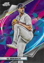 2022 Topps Cosmic Chrome Base Set Shane Bieber #100 card