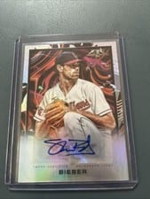 2022 Topps Fire Autographs Shane Bieber #FA-SB card