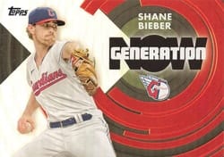 2022 Topps Generation Now Shane Bieber #GN-40 card
