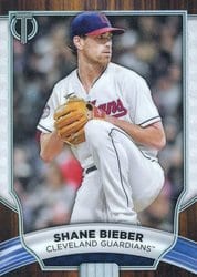 2022 Topps Tribute Base Set Shane Bieber #63 card
