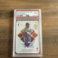 2023 Topps All Aces Autographs Shane Bieber #AA-15 card