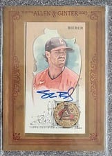 2023 Topps Allen & Ginter Framed Mini Autographs Shane Bieber #MA-SB card