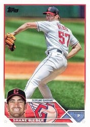 2023 Topps Base Set Shane Bieber #298 card