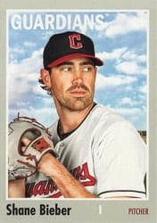 2024 Topps Archives Base Set Shane Bieber #155 card