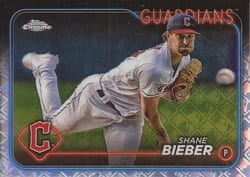 2024 Topps Chrome Logofractor Edition Base Set Shane Bieber #149 card