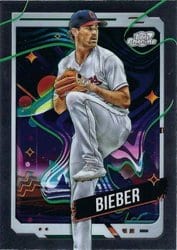2024 Topps Cosmic Chrome Base Set Shane Bieber #106 card