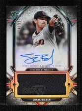 2024 Topps Triple Threads Autograph Single Jumbo Relics Shane Bieber #AJR-SB card