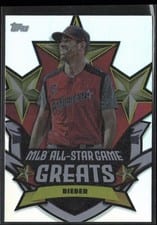 2025 Topps All Star Game All-Star Game Greats Shane Bieber #ASGG-13 card