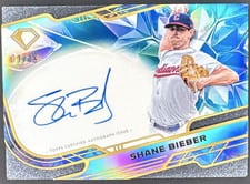 2025 Topps Diamond Icons Icons Chrome Autographs Shane Bieber #ACC-SB card