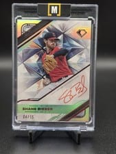 2025 Topps Diamond Icons White PolychromatINK Autographs Shane Bieber #WPA-SB card