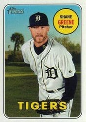 2018 Topps Heritage Base Set Shane Greene #617 card
