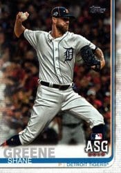 2019 Topps Update Base Set Shane Greene #US254 card