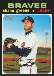 2020 Topps Heritage Base Set Shane Greene #150 card