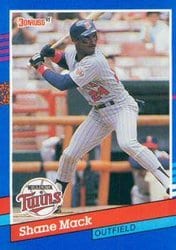 1991 Donruss Base Set Shane Mack #320 card