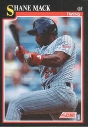 1991 Score Base Set Shane Mack #284 card