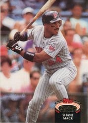 1992 Stadium Club Base Set Shane Mack #47 card