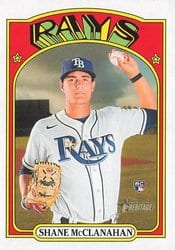 2021 Topps Heritage Base Set Shane McClanahan #521 card