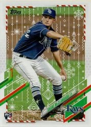 2021 Topps Holiday Base Set Shane McClanahan #HW165 card