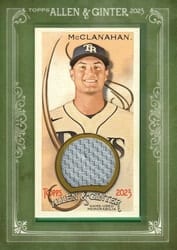 2023 Topps Allen & Ginter Framed Mini Relics Shane McClanahan #MFR-SM card