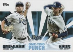 2023 Topps One-Two Punch Shane McClanahan / Shane Baz #12P-7 card